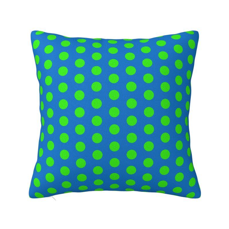 Green And Black Polka Dot Cushion Cover x cm Polyester Soft Throw Pillow Case For Sofa Car Living Room Decoration Pillowcase