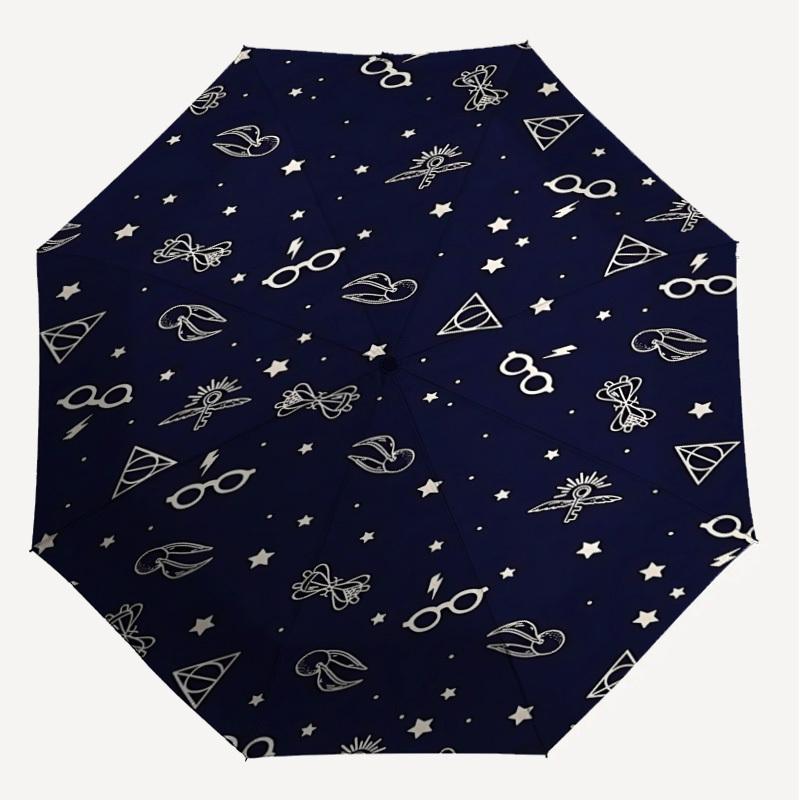 1PC Glasses Stars Umbrella-8-Rib Reinforced, Automatic Open, Lightweight & Durable, Cute Fashion Accessory for Outdoor, D2669