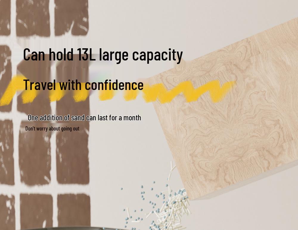 Large Semi-Enclosed Anti-Splash Cat Litter Box with Thickened Corridor Design