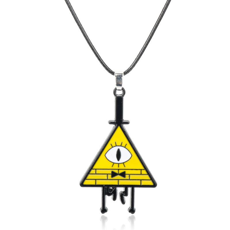 Gravity Falls Bill Pendant Necklace In Alloy With Electroplating For Fans And Enthusiasts Fashion