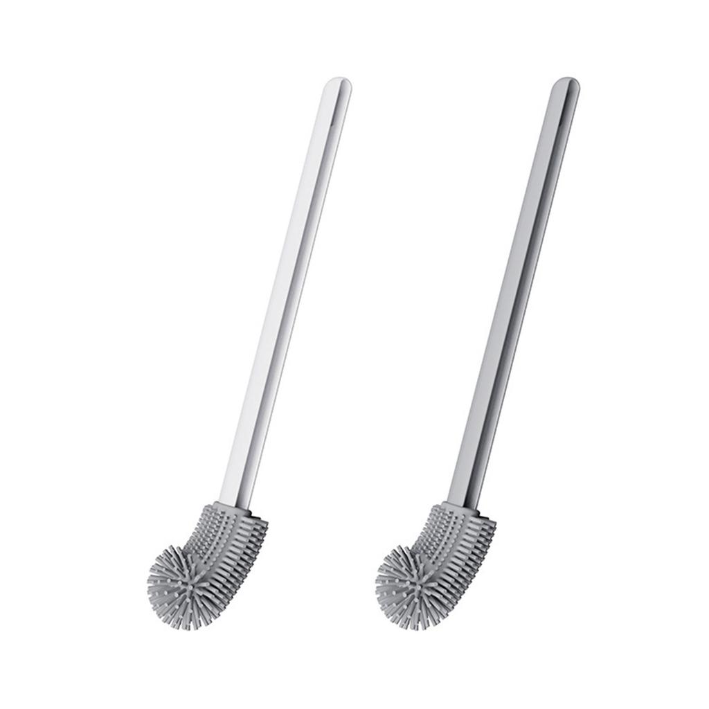 Flexible Bendable Silicone Toilet Brush Bathroom Toilet Cleaning Replacement Brush Toilet Bowl Cleaner Tool Enduring
