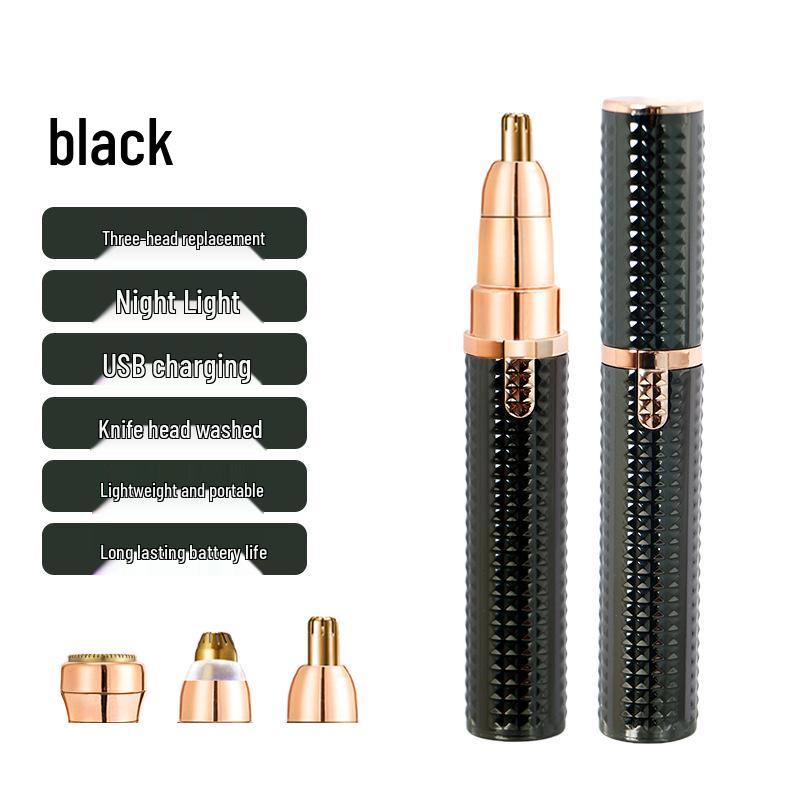 Women's Electric Eyebrow and Nose Hair Trimmer & Razor Set