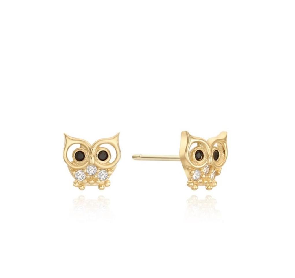 LLOYD Owl 14K Earrings LPFN4217G