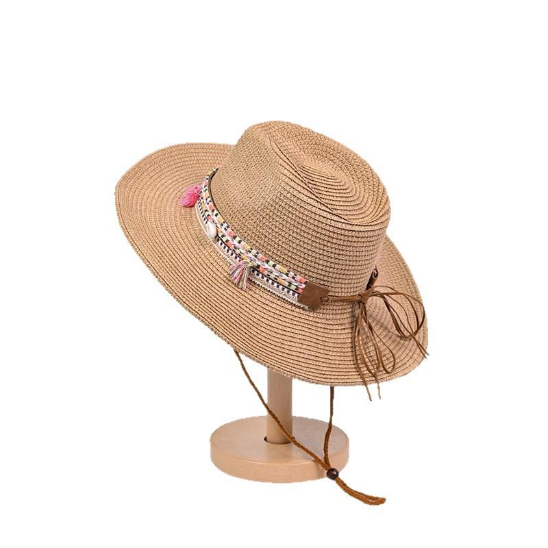 Summer Hat Ladies Beautiful Sun Hat Sunscreen Big Brim Show Face Small Woven Straw Hat Seaside Beach Sun Hat