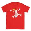 Men LUFFYS FLAG Ones Pieces T Shirts  100 Cotton Clothes Leisure Short Sleeve Round Collar Tees New Arrival TShirts
