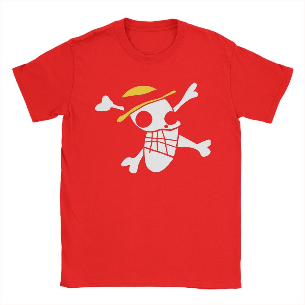 Men LUFFYS FLAG Ones Pieces T Shirts 100 Cotton Clothes Leisure Short Sleeve Round Collar Tees New Arrival TShirts