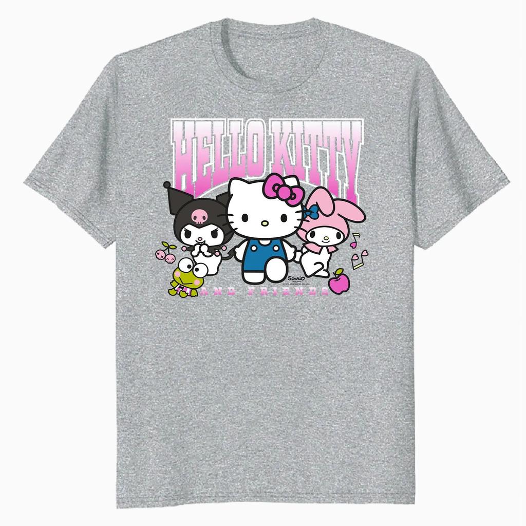 New Fashion RoundNeck ShortSleeve TShirt Spring Summer Hello Kitty Women TShirt Unisex Trendy Cute Top Clothing