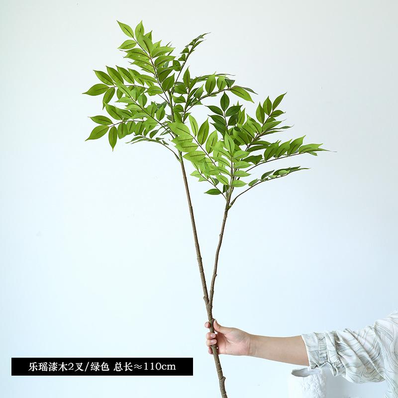 Simulated Nantian Bamboo Single Branch Multi-fork Fake Green Plant Home Furnishing Living Room Shopping Mall Decoration