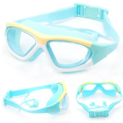 Hochauflösende Kinder-Schwimmbrille für Jungen und Mädchen Antibeschlag-Schwimmbrille Großrahmen-Brille Bequemes Silic