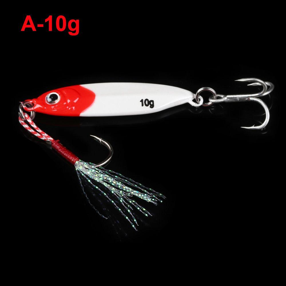 Minnow 10/15/20/30g Colorful Lead Casting Jig Bait Feather Metal Fishing Lures Spinning Baits
