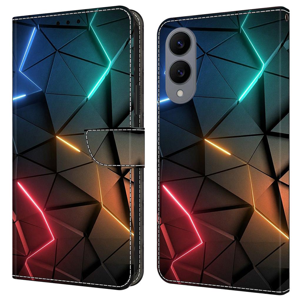 For Samsung Galaxy S25 Edge Case Wallet Stand Pattern Printing PU Leather Flip Phone Cover
