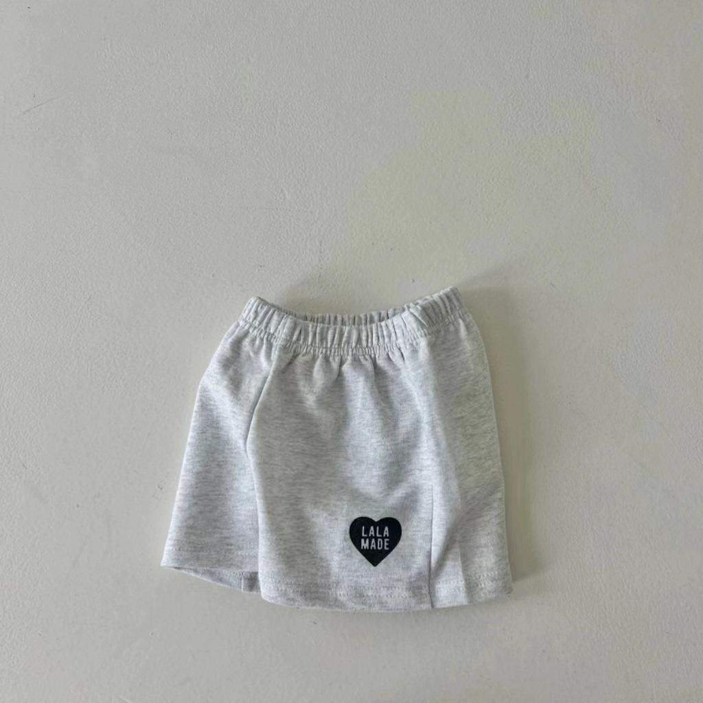 Bawełniane spodenki w stylu koreańskim 2025 z sercem dla małych chłopców i dziewczynek