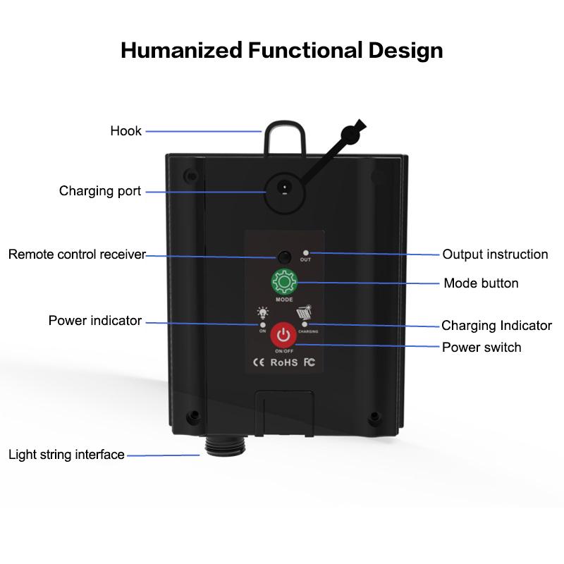 1 Set 3.7V 1200Mah Led Light String Control Box With Remote Control Solar Panel Controller For Led String Strip Lamp Charging