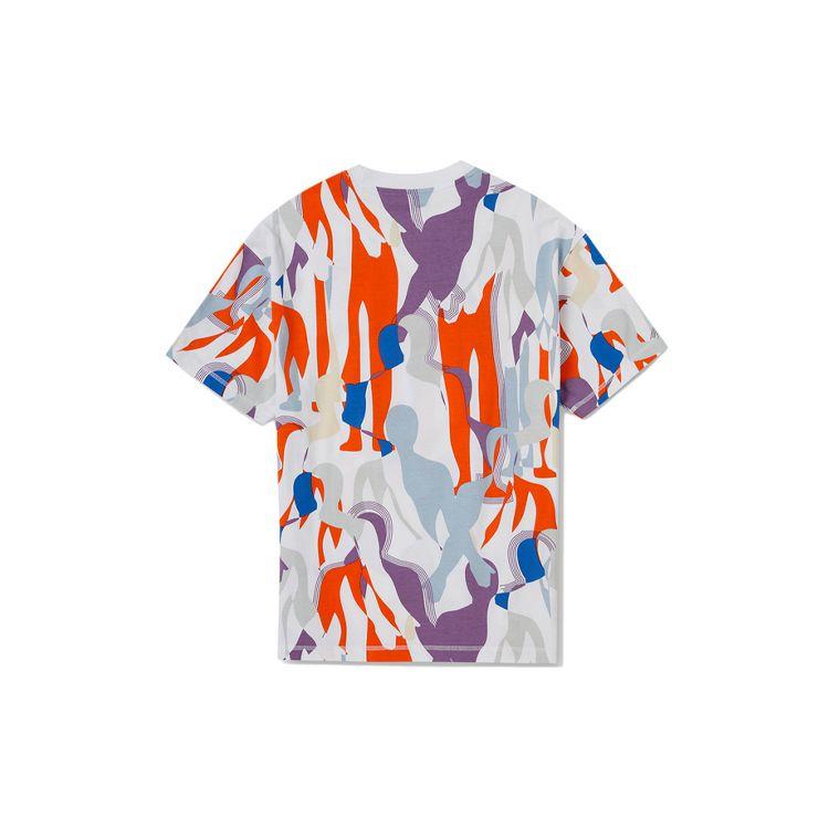 Li Ning Sports Basketball Serie Locker Lässig Rundhals Kurzarm T-Shirt Herren T-Shirt Weiß Lila AHSR361-1