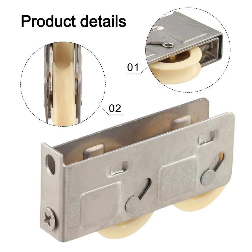 Stainless Steel 828 Type Pulley Sliding Door Window Roller Wheels Aluminum Alloy Glass Window Hardware Accessories