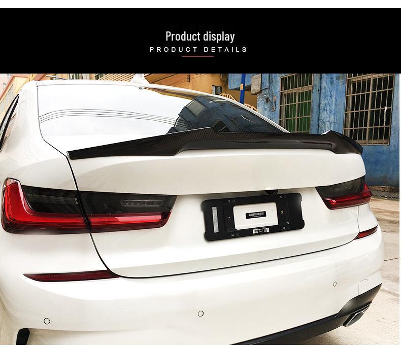 Carbon Fiber Rear Wing for BMW 3 Series G20/G28, M4-Style Tail Wing Diffuser.
