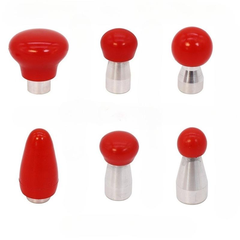 6Pcs Car Dent Repair Tool Leather Hat Hammer Replacement Head Dent Repair Replacement Head Hook Top Pit Tool M8 thread