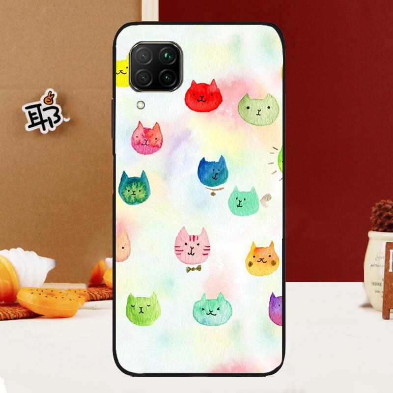 Cute Cartoon Cat For Huawei Nova 12s 12i 7i 8i 11i 11 9 10 SE Y60 Y61 Y70 Y72 Y73 Y90 Y91 P30 P40 Lite Case