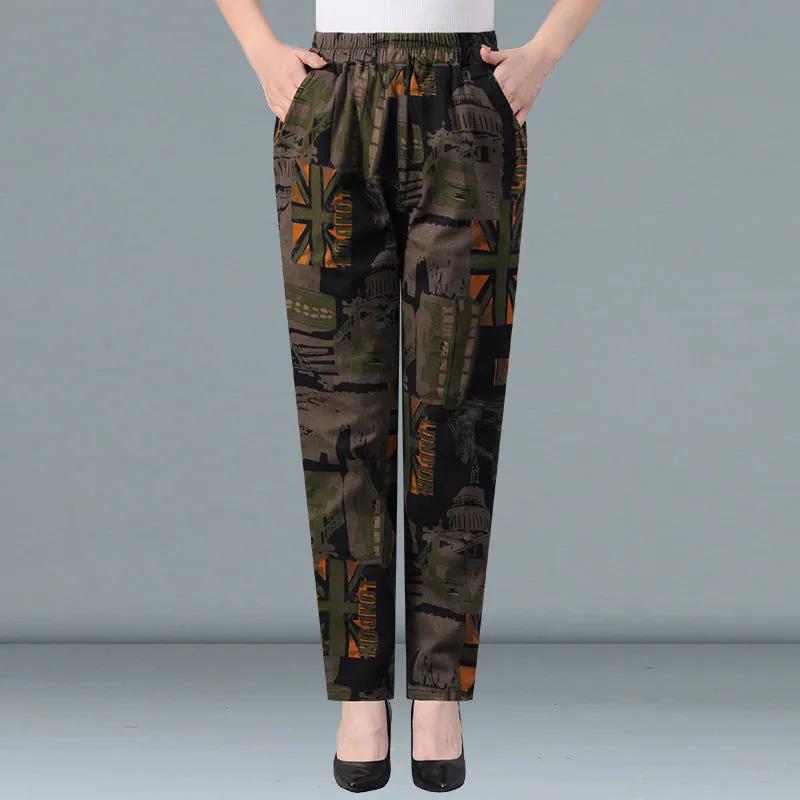 Single Summer Wide Legs Large Size Bloomers High Waist Anti-mosquito Pants for The Elderly