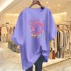 Women's Japanese Graffiti Print Loose Summer T-shirt - Short Sleeve, Versatile, Casual Style