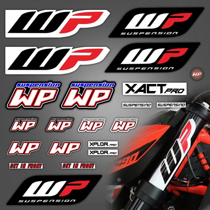 WP Moto Sticker Accessory Laser Rainbow Suspension Modification decoration Motorcycle Waterproof Decal