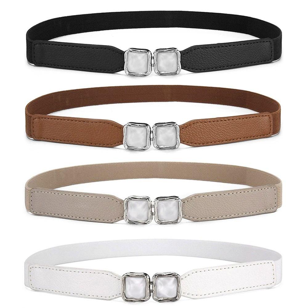 Thin Metal Hook Buckle Waistband Adjustable Elastic Waist Seal  For Women Lady Girl Bridal