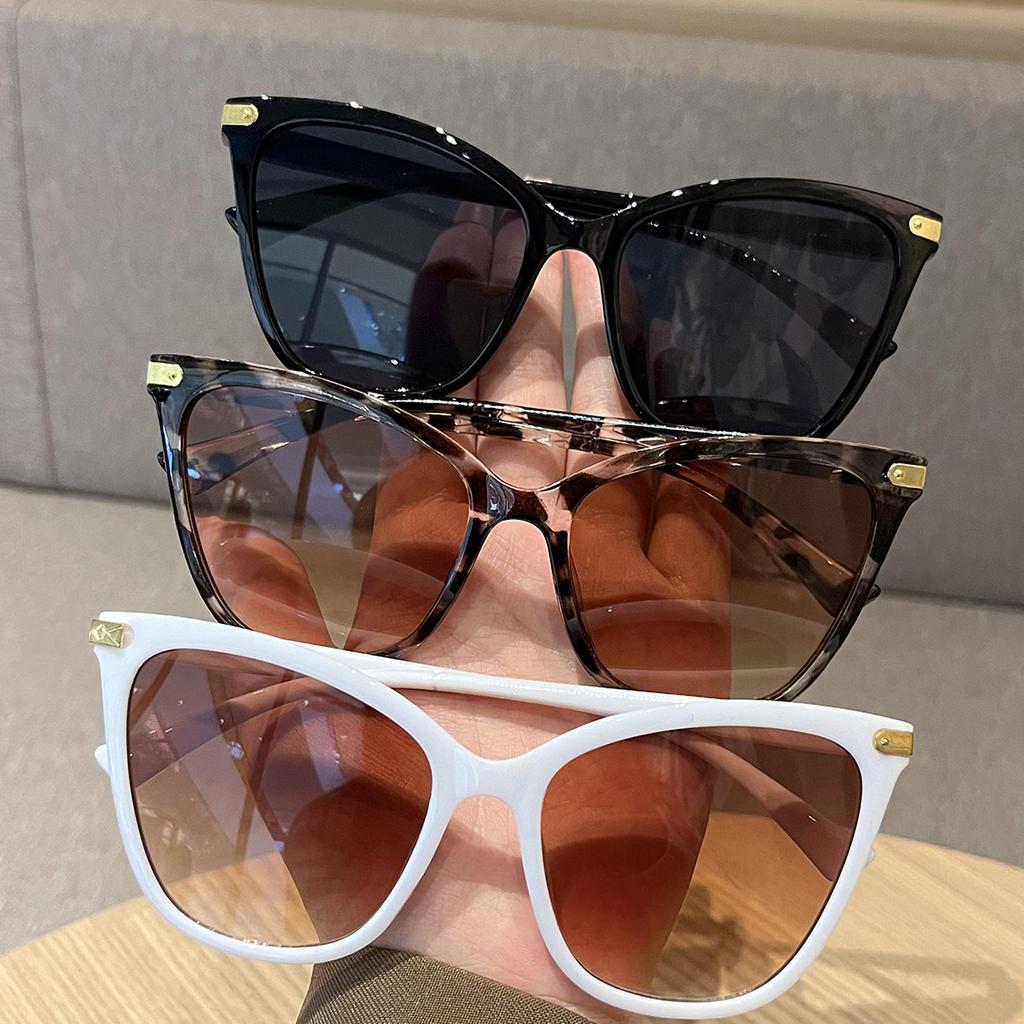 3Pcs Women's Cat Eye Fashion Glasses Set Easiest for Match Street Photography Set Glasses Multi-Color Combination Matching