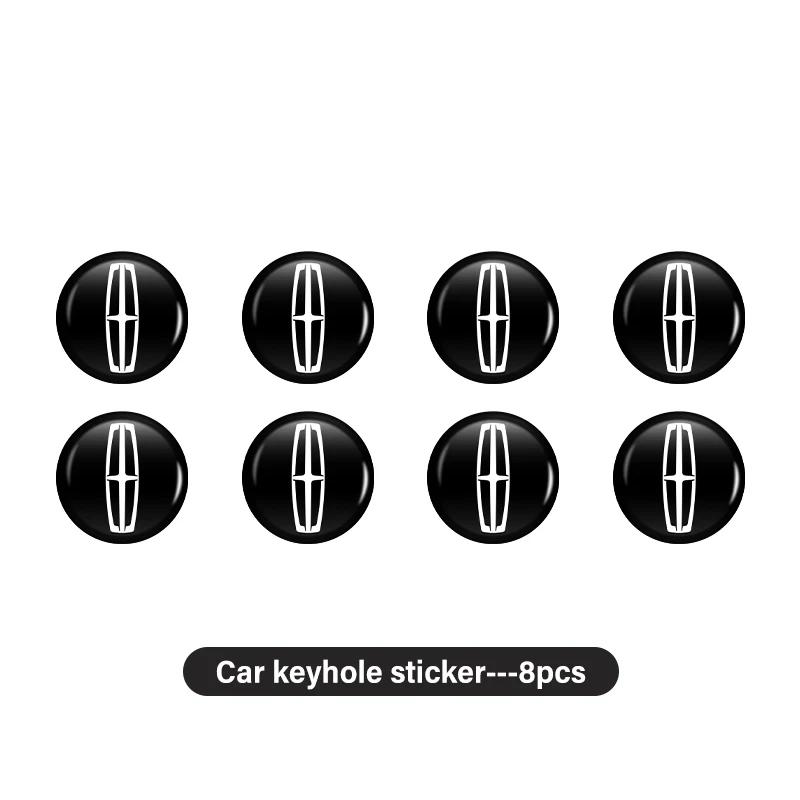 14mm Car Key Stickers Remote Control Keyfob Case Emblem Decorat Accessory For Lincoln MKZ MKX Navigator Aviator Nautilus mfq1