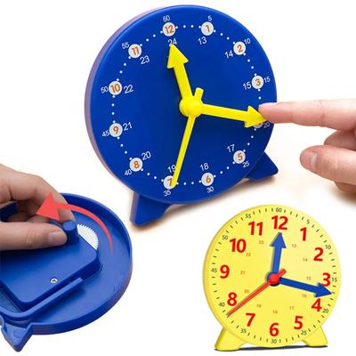 Kinder Montessori Uhr Lernspielzeug Stunde Minute Sekunde Kognition Bunte Uhren Spielzeug Kinder Frühe Vorschule Lehrmittel