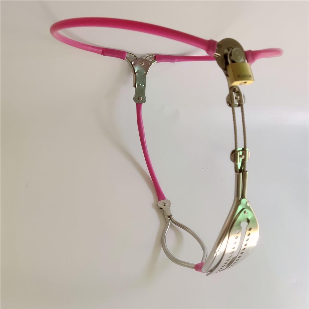 Stainless Steel Female Chastity Belt Invisible Underwear Anal Hole  Bondage Lockable Pants Vaginal Plug Sex Toys for Woman