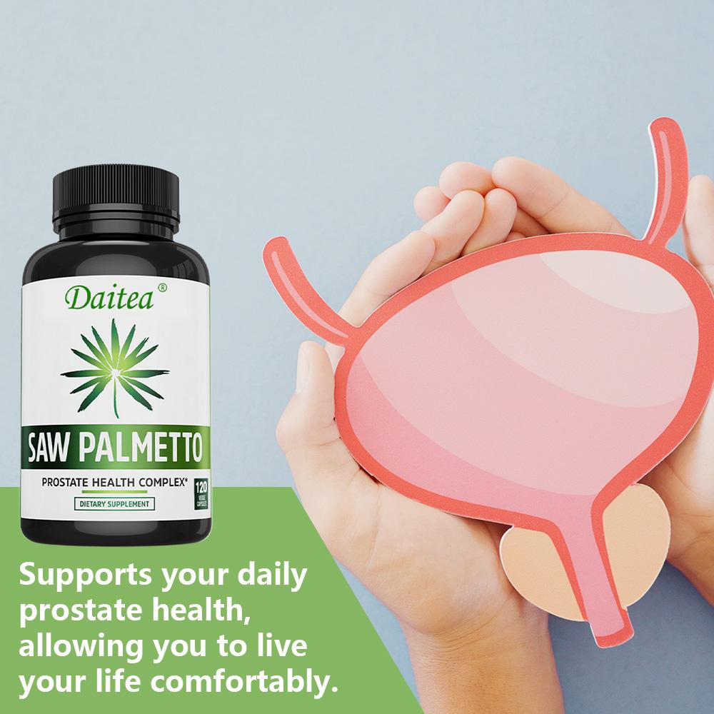 Saw Palmetto Capsules: Supports Prostate and Urinary System Health 120 Capsules