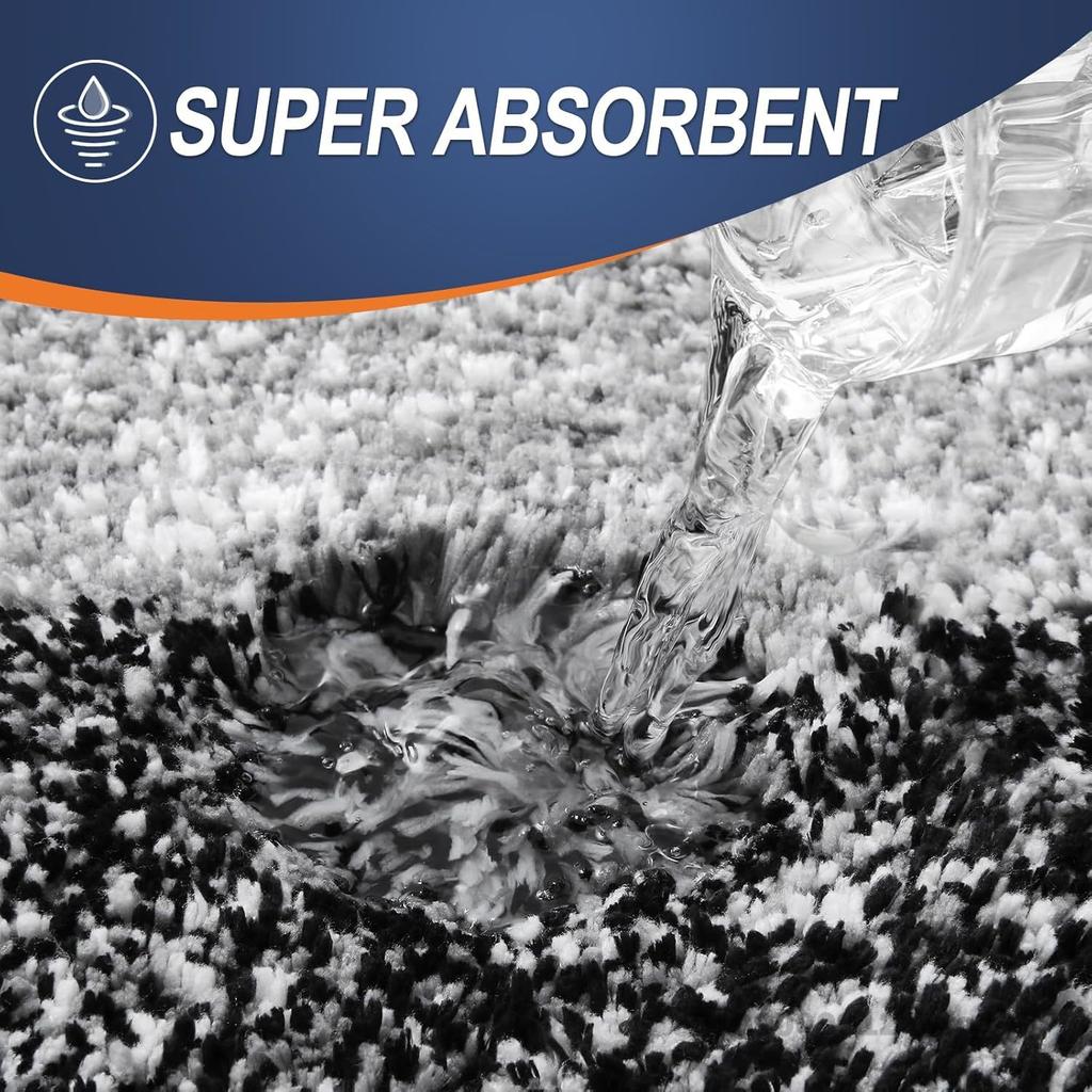 Bathroom Rugs Mat Extra Soft Absorbent Microfiber Bath Rugs Rubber Backing Quick Dry for Bathroom Floor Tub and Shower