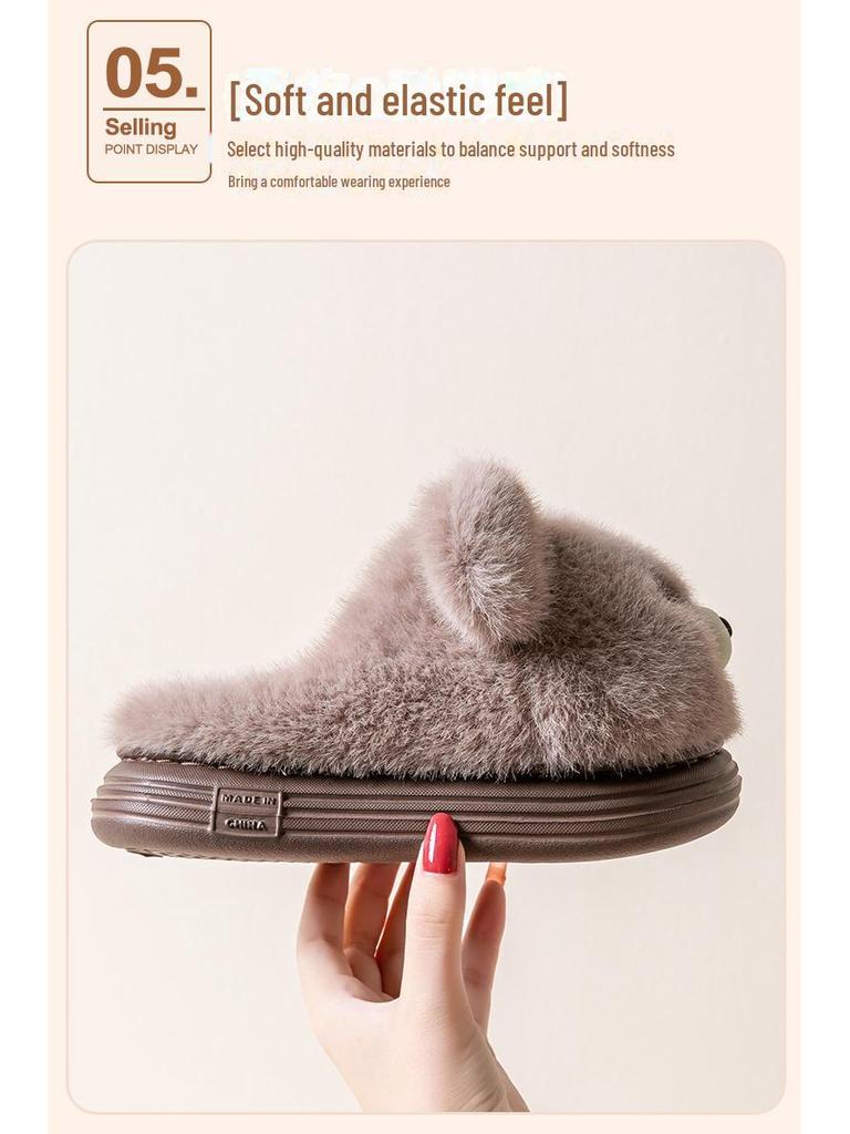 Dětské zimní bavlněné pantofle: Měkké, protiskluzové, plyšové domácí boty pro chlapce a dívky