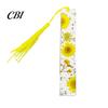 Unique Gift for Friends Dried Flower Resin Bookmarks with Tassels, Double-Sided Magnetic Durable Page Markers Book Lovers Friends, Pretty and Increase