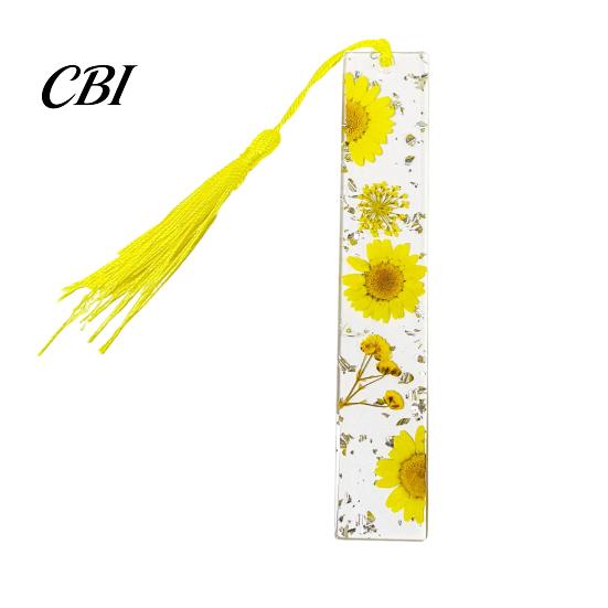 Unique Gift for Friends Dried Flower Resin Bookmarks with Tassels, Double-Sided Magnetic Durable Page Markers Book Lovers Friends, Pretty and Increase