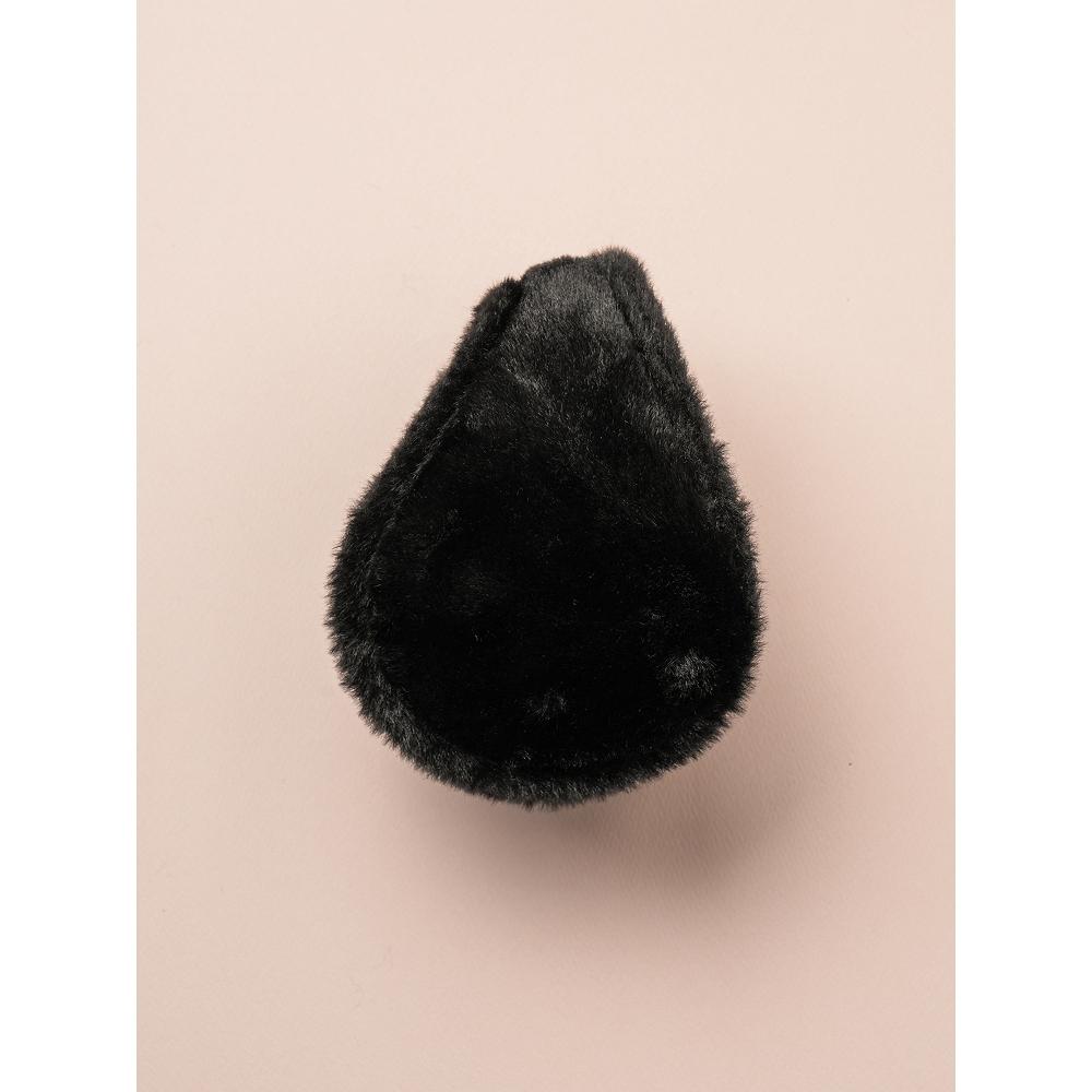 Daiso Big Size Fur Earmuffs Black