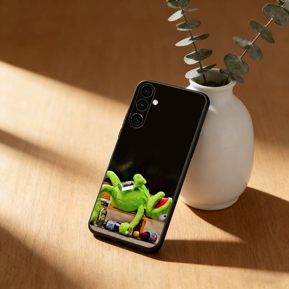 Funny kermit the frog Phone Case For Samsung Galaxy A91,80,73,72 ,71,53,52,32 ,31,22,21s,20,Soft Black Case
