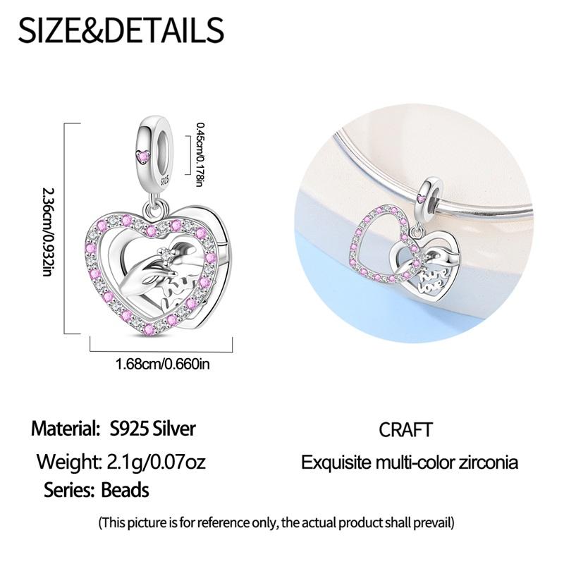 Kupferanhänger „Liebesgeständnis“ mit Paarumarmungen und Küssen, passend für originale Charm-Armbänder, DIY-Schmuckgeschenk für Frauen