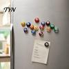 Decorative Fridge Magnet 15Pcs/Set Mini Billiard Ball Magnet, 3D Pool Memo Refrigerator Magnets Note Photo Holder, for Whiteboard Locker Door Magnetic
