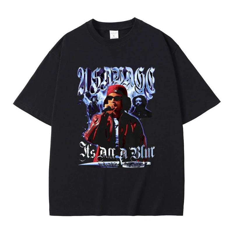 

Rapper 21 Savage It s All A Blur Graphic Print TShirt Men Women Fashion Casual Rock Streetwear Short Sleeve TShirt Unisex Loo... S разноцветный