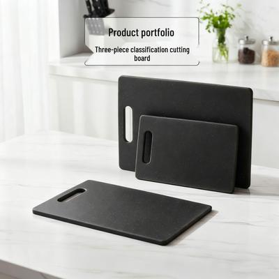 Imitation Marble PP Plastic Cutting Board Set: Three-Piece, Double-Sided for Vegetables, Meat, and Fruit.