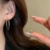 Korean version of high-end sensory ring earrings women's European and American fashion simple earrings temperament light luxury niche earrings