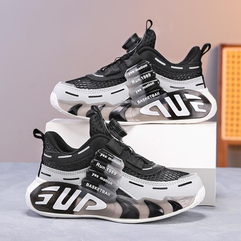 Boys' Sneakers Summer Single Mesh 2025 New Children's Breathable Mesh Shoes Middle and Older Children's Mesh Running Hollow Classmate