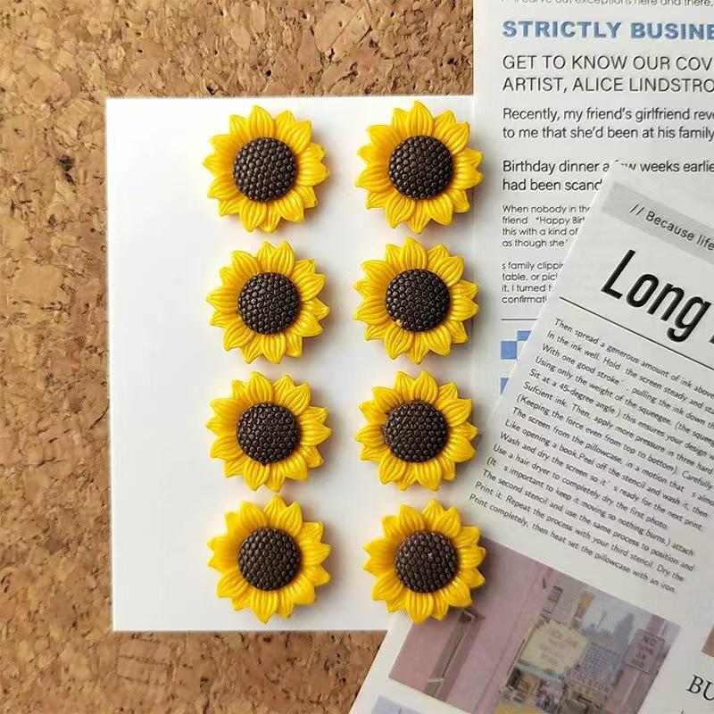 Cross Sunflower Pushpins: Creative Cork Board Decoration Thumbtacks