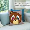 Rapper K-Kanye W-West Pillow Case Short plush Double-sided Print Square Throw Pillow Covers Sofa Home Cushion Decor