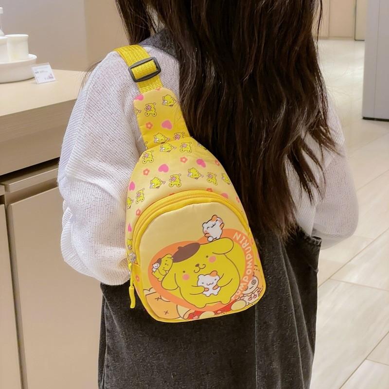 Kuromi Children Cartoon Print Nylon Crossbody Bag For Kindergarten Kids