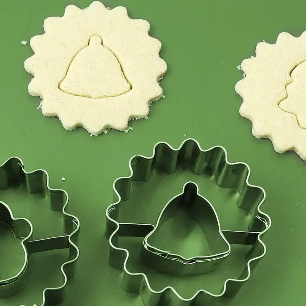 9pcs Xmas Tree Biscuit Baking Tools 304 Stainless Steel Pastry Mold  Christmas Baking