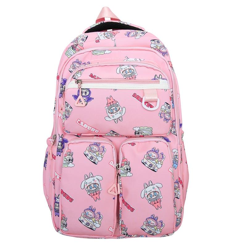 Cartoon Women's Backpack Large Capacity Graffiti Print Student Schoolbag