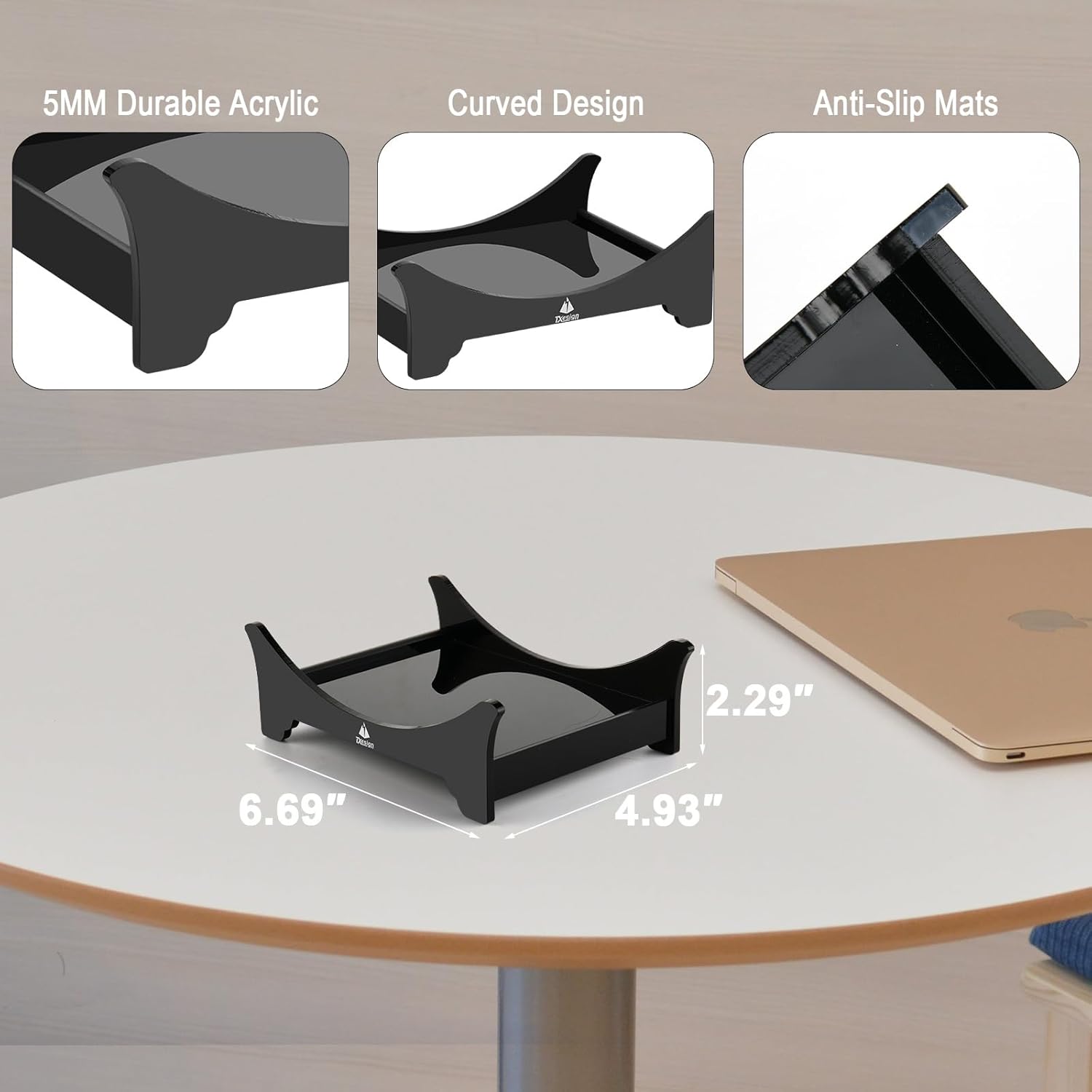 TXEsign Desktop Stand Speaker Holder for Harman Kardon Onyx Studio 6 Speaker, Acrylic Table Stand Holder Speaker Anti-Slip Base Mount