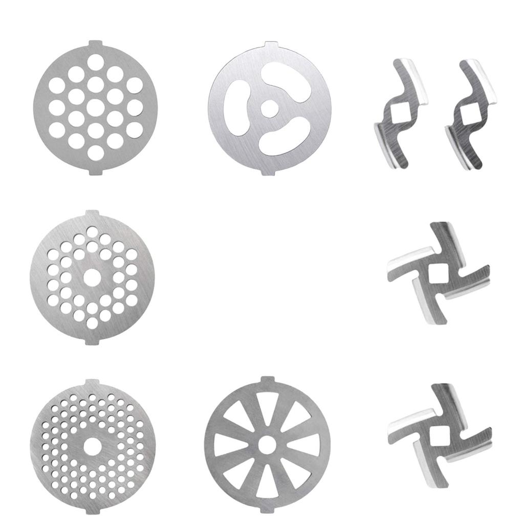9x Meat Grinder Attachment Parts Blade Kitchen Tools Rustproof Durable